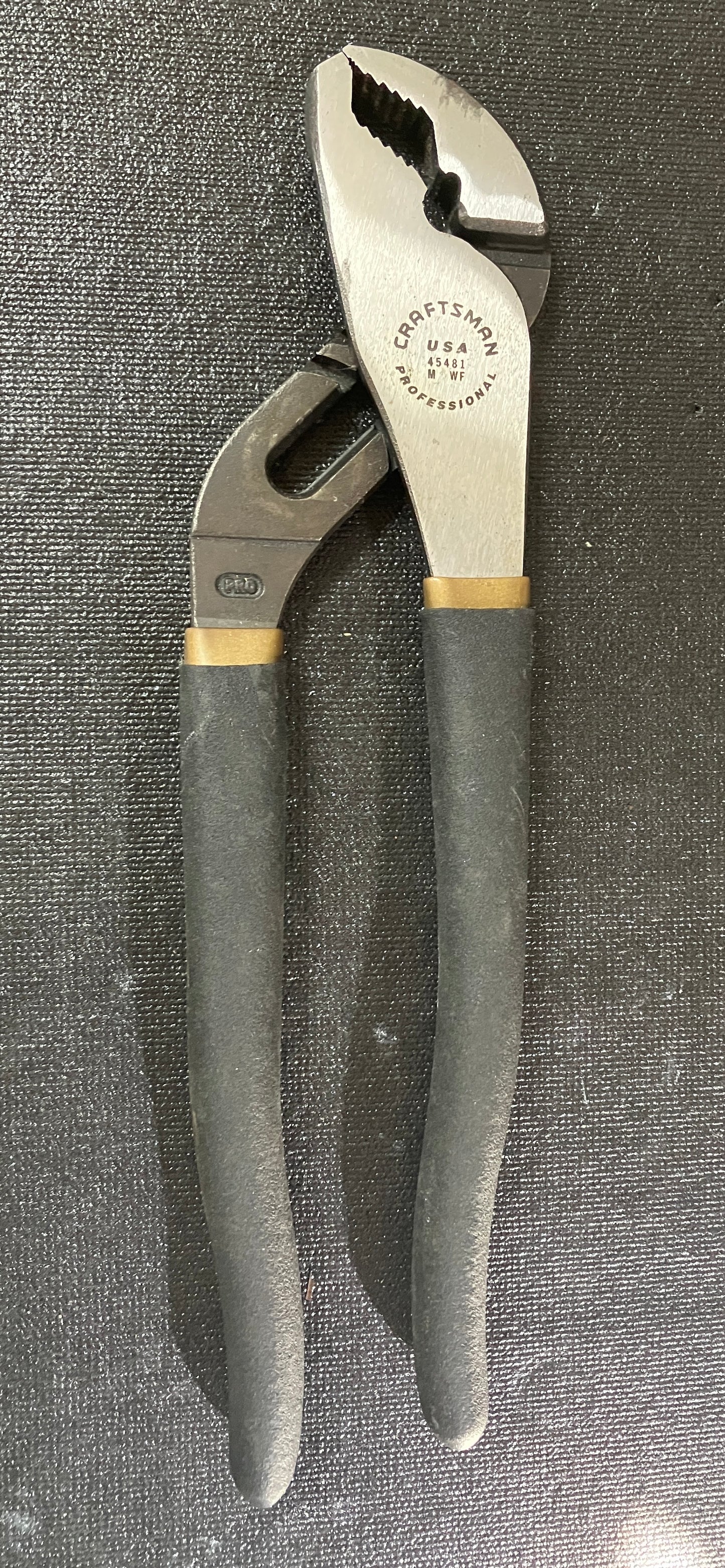 Vintage Craftsman Professional Arc Joint Pliers 45481 WF USA 9 3/4" Long