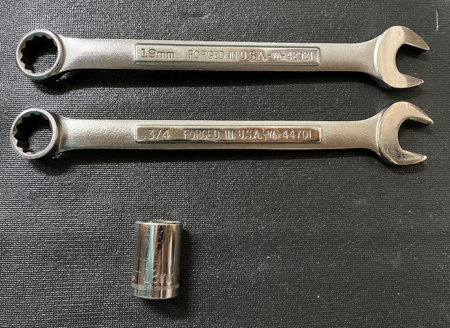 Vintage Craftsman 3pc Bundle - 18mm Socket, 19mm & 3/4” 12pt Wrenches