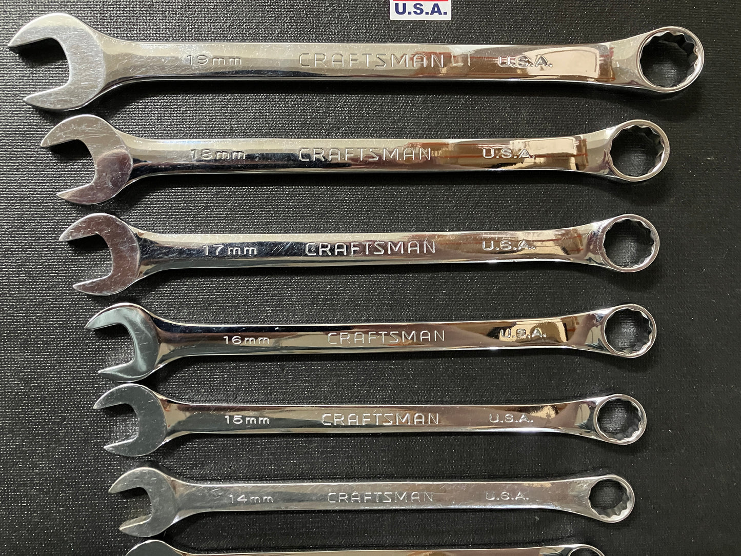 Vintage Craftsman Professional 13pc Long Metric Wrench Set 7-19mm 44896 USA