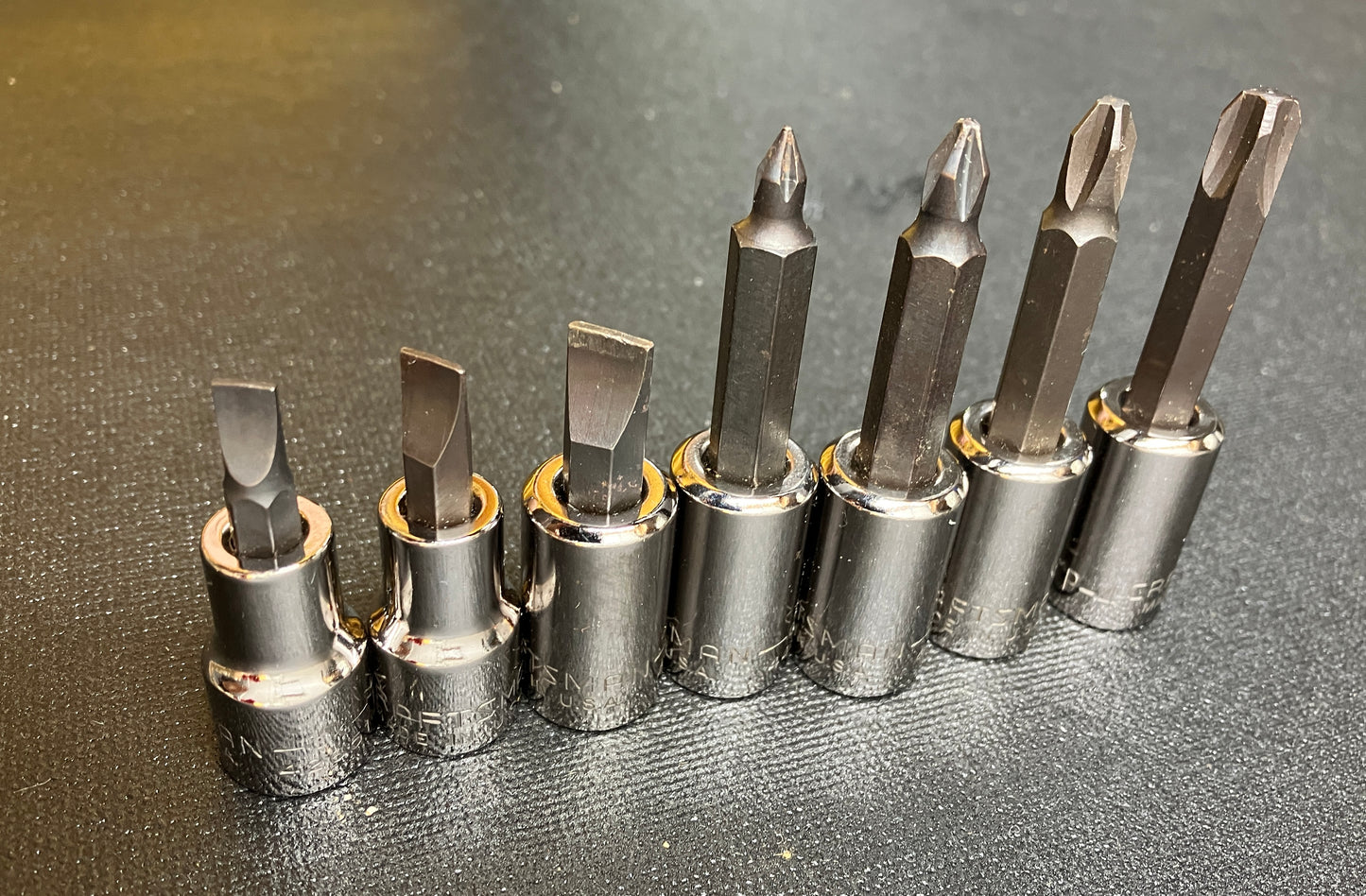 Vintage Craftsman 3/8" Drive 7pc Screwdriver Socket Set 34569 USA P1 P2 P3 P4 7/32 9/32 3/8