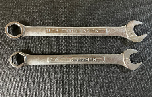 Vintage Craftsman 2pc SAE 6 Point Bundle - 5/8” & 11/16”