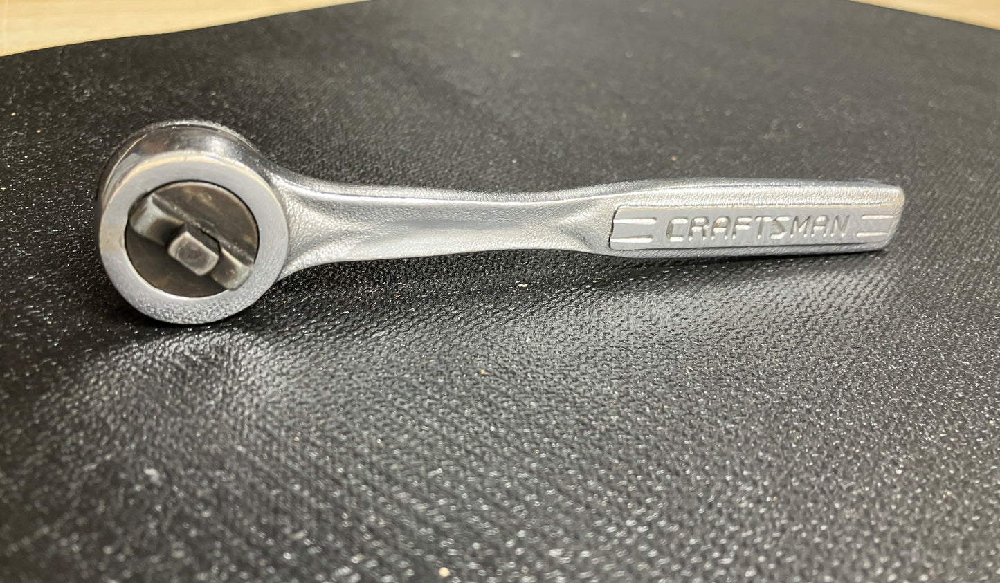 Vintage Craftsman 1971 Patent -V- 43178 1/4” Drive Thumb Wheel Ratchet USA RHFT Round Head Fine Tooth