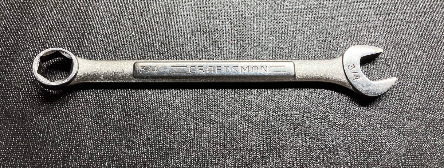 Vintage Craftsman 3/4” 6 pt Combination Wrench 44389 -VA- USA