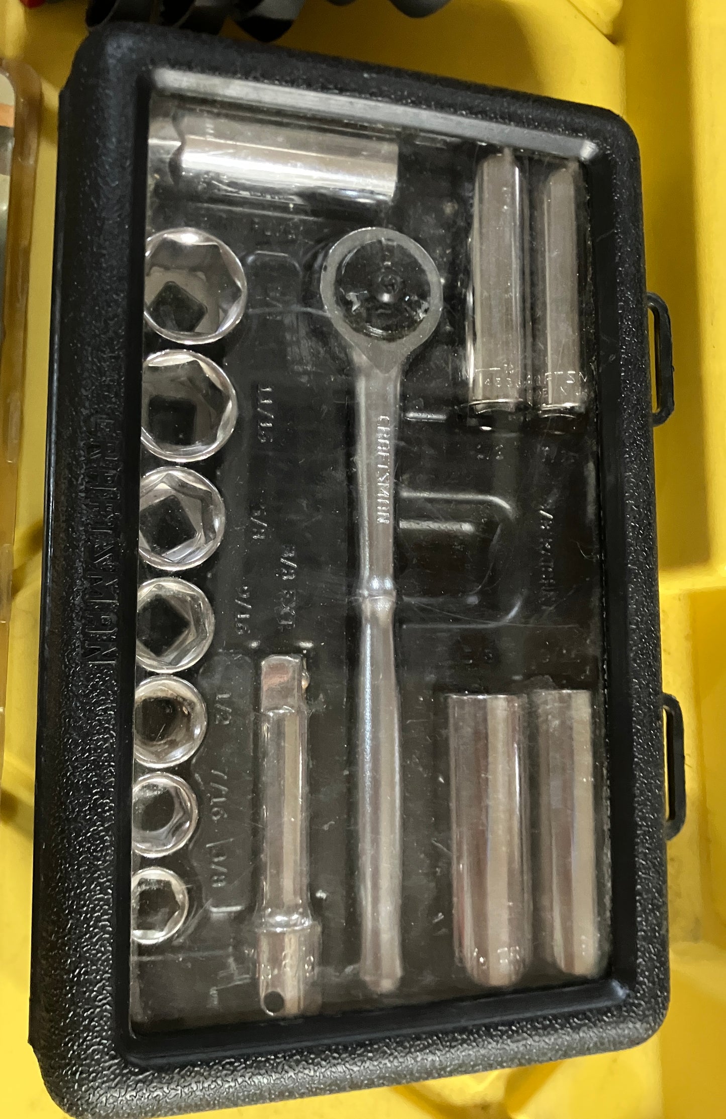 Vintage Craftsman 14pc 3/8” Drive SAE Socket Set 34810 USA