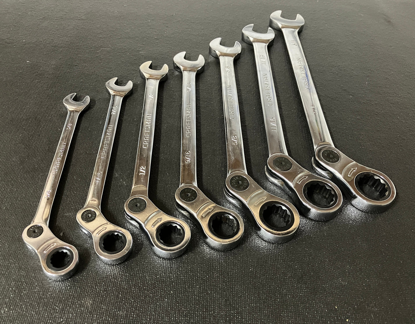 Craftsman 7pc SAE Elbow Ratcheting Wrenches 3/8” to 3/4”