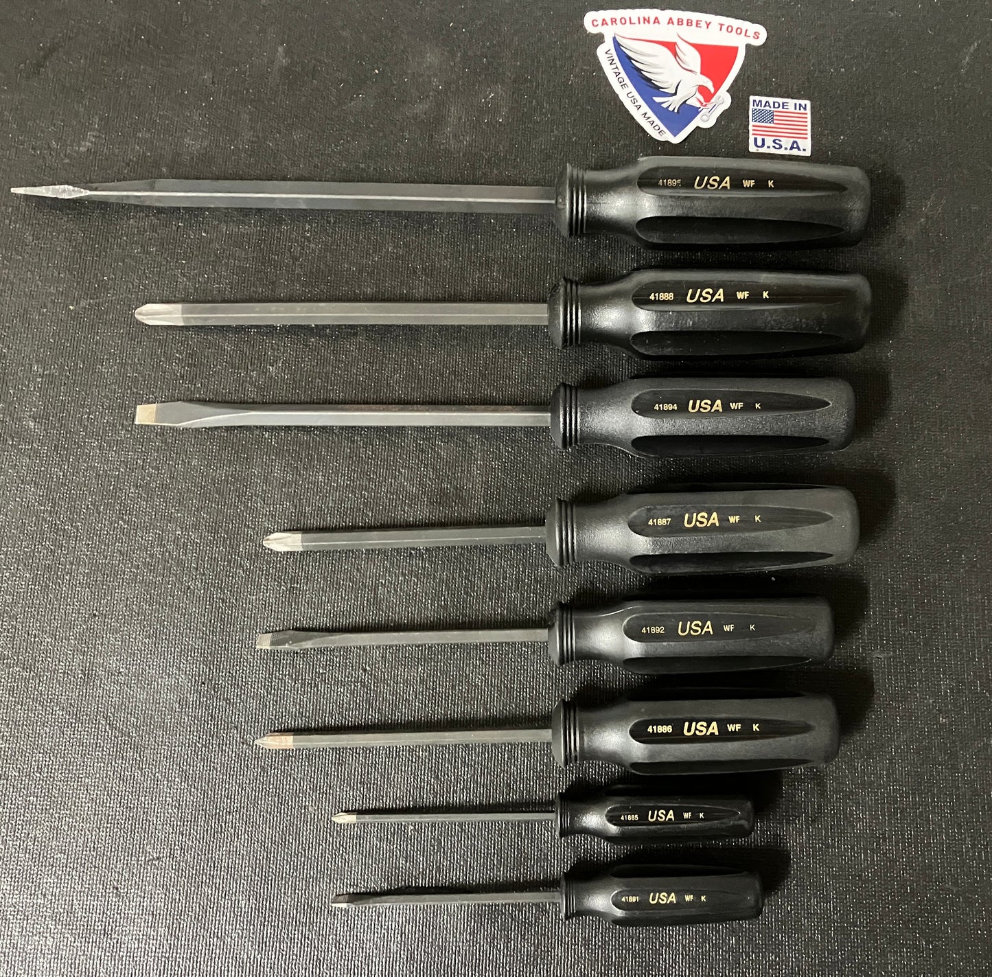 Vintage Craftsman Industrial 8pc Screwdriver Set 41904 USA