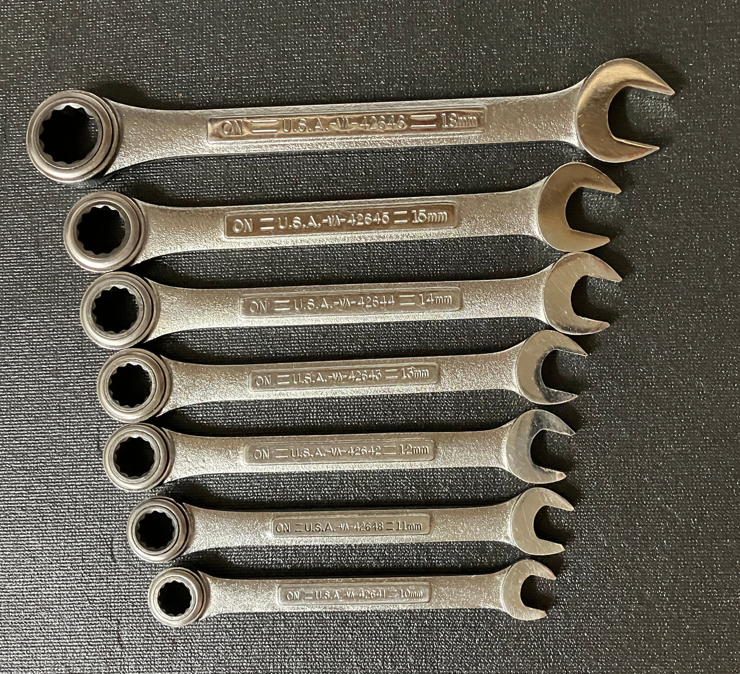 Vintage Craftsman Metric 7pc Ratcheting Wrench Set USA -VA-