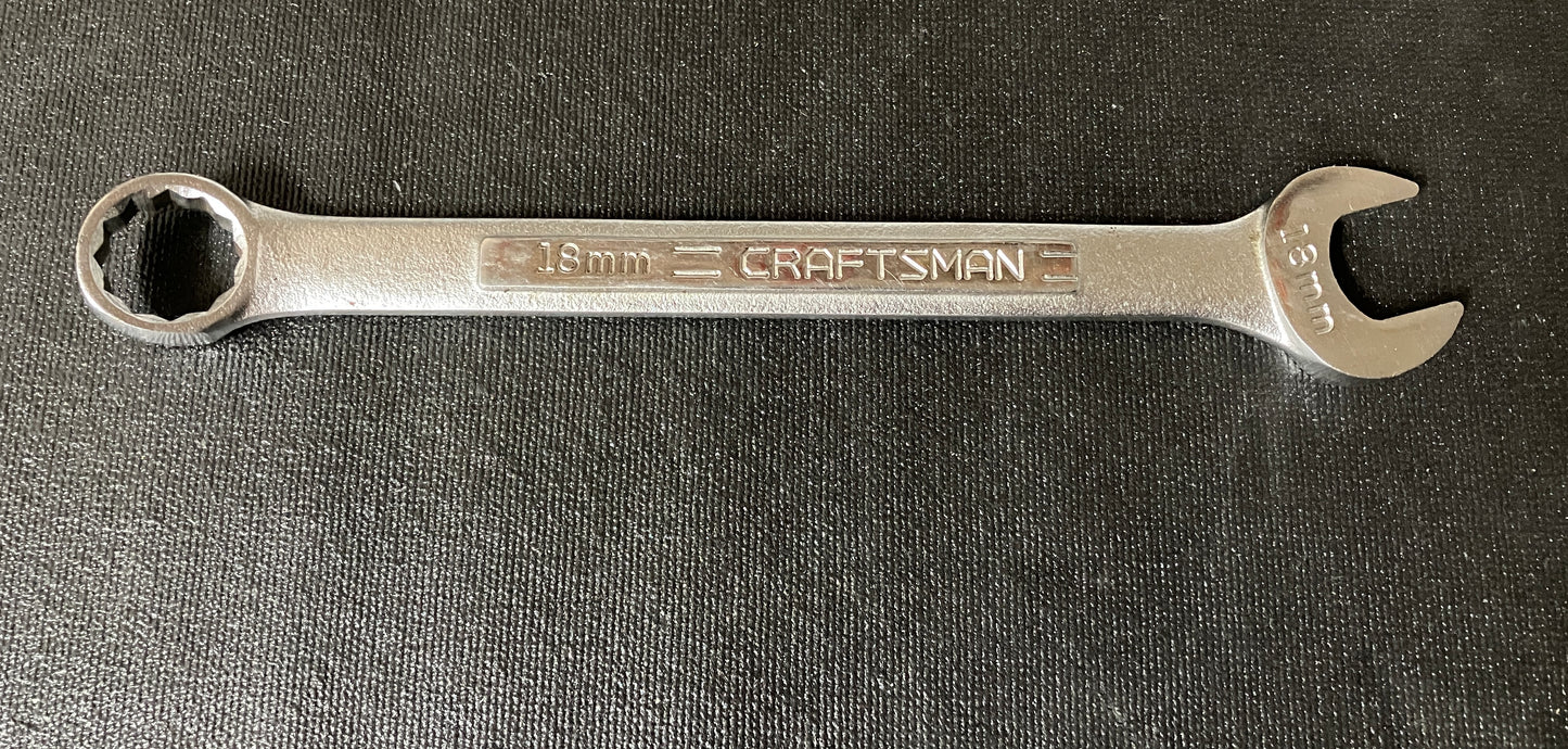 Vintage Craftsman 18mm 12pt Combination Wrench -V- 42925 USA