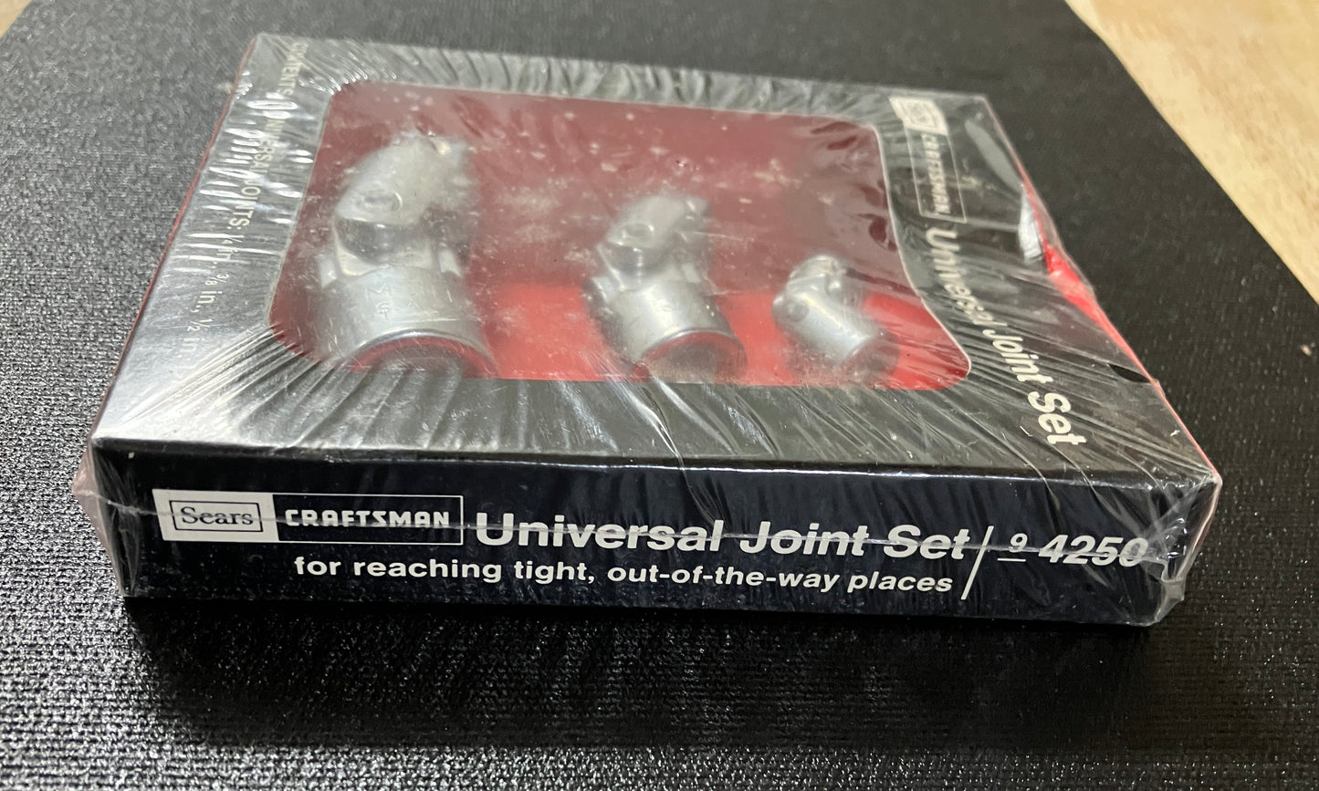 NOS Vintage Sears Craftsman 3pc Universal Joint Set 94250 USA Sealed Box