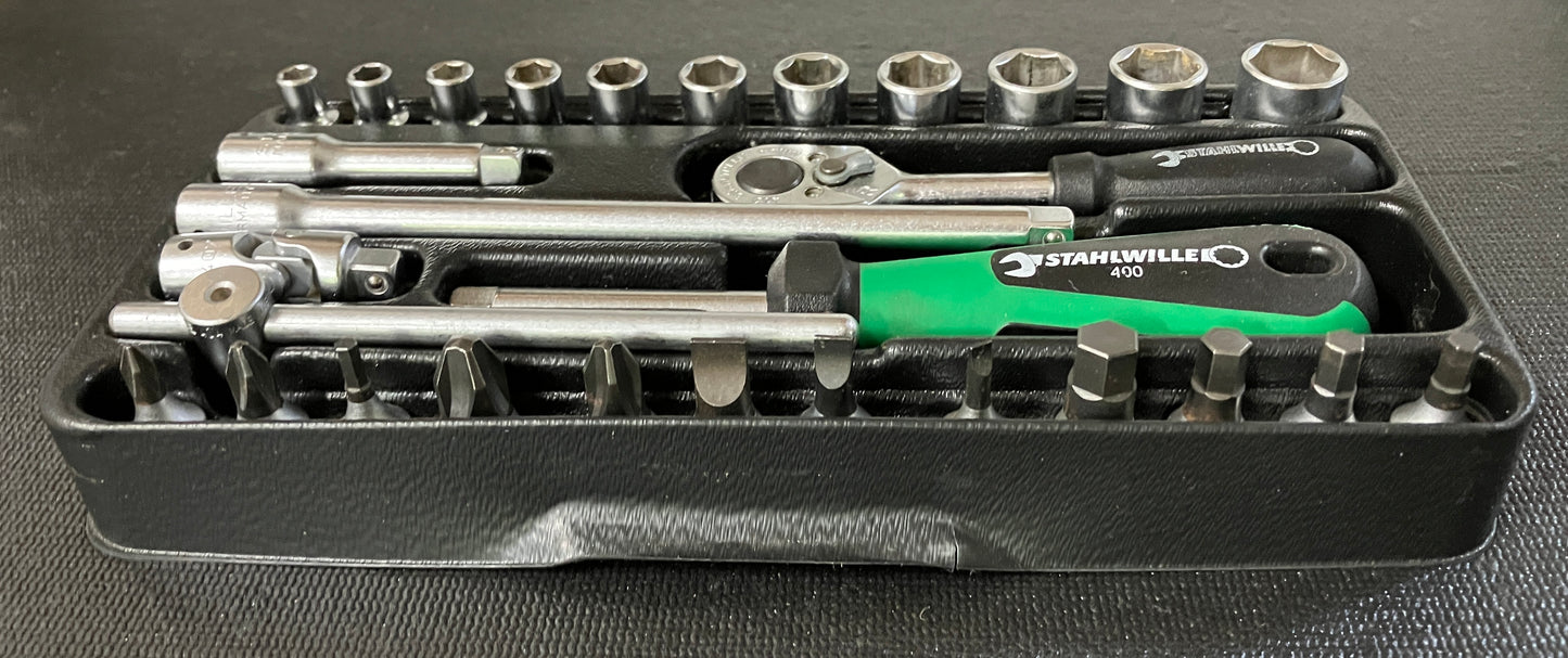 Stahlwille 1/4” Drive 19pc Metric 6 Point Socket Set w/ Metal Case