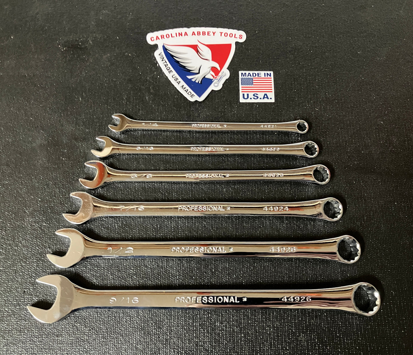 Vintage Craftsman Professional 6pc SAE Combination Wrench Bundle USA