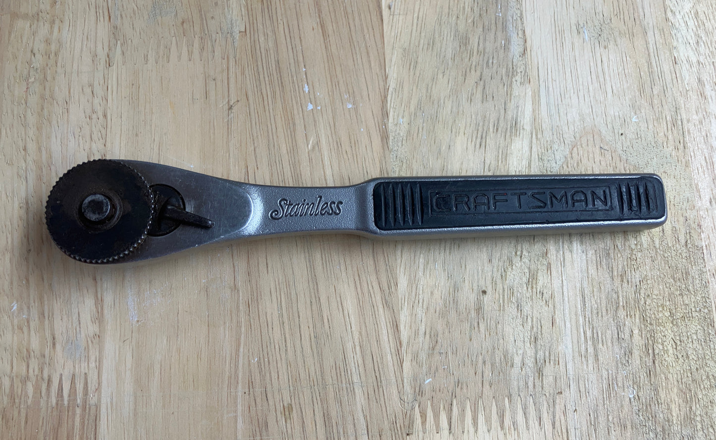 Vintage Craftsman Stainless Steel Ratchet 3/8” Drive 43762 USA