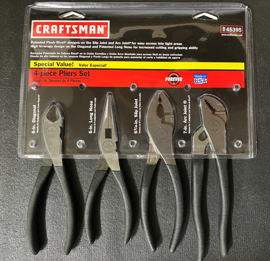 NOS Vintage Craftsman 4pc Pliers WF USA 45395