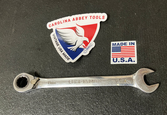 Vintage Craftsman 11mm Reversible Ratcheting Wrench 42422 Made In USA Rare!