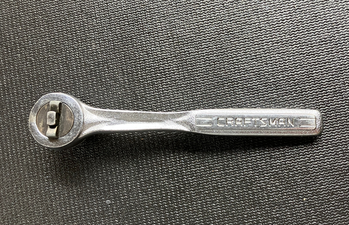 Vintage Craftsman 1971 Patent -V- 43178 1/4” Drive Thumb Wheel Ratchet USA RHFT Round Head Fine Tooth