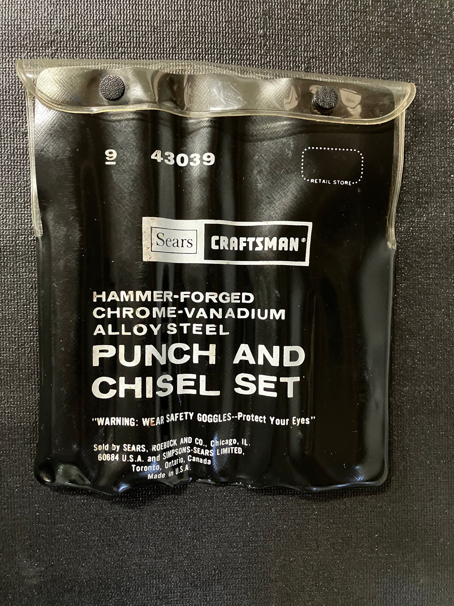 Vintage Craftsman 5pc Punch & Chisel Set 43039 USA