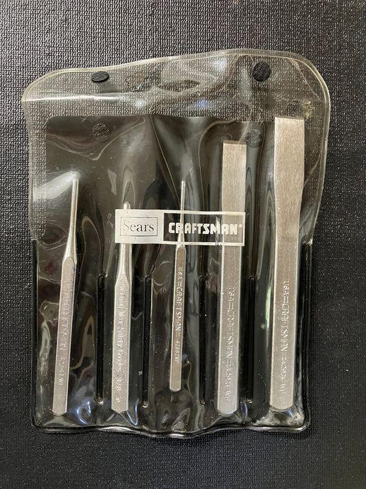 Vintage Craftsman 5pc Punch & Chisel Set 43039 USA