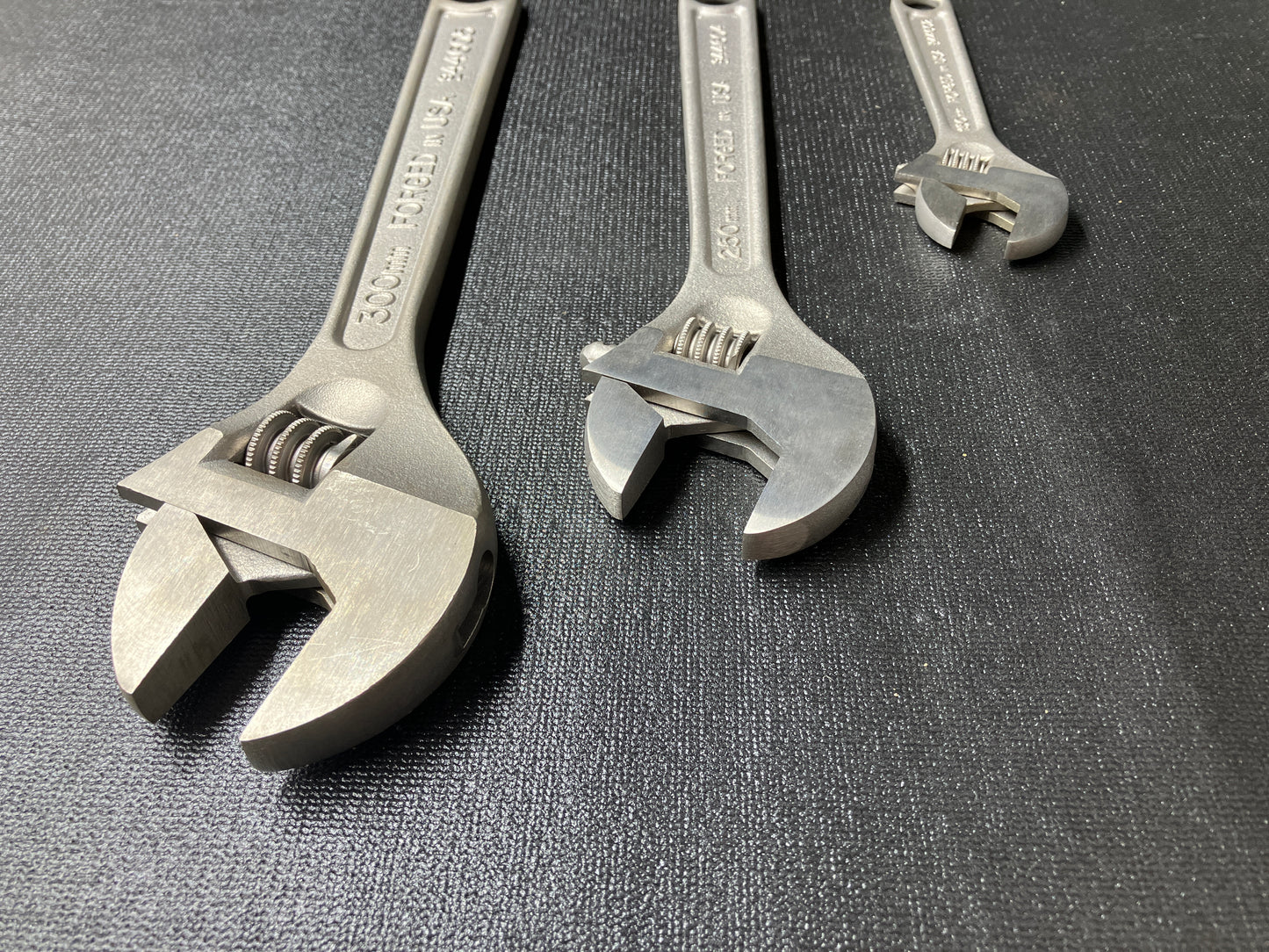 NOS Vintage Craftsman 3pc Adjustable Wrench Set 6”, 8”, 12” 44602, 44603, 44605 USA