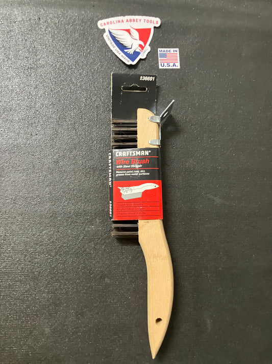 NOS Vintage Sears Craftsman Wire Brush w/ Steel Scraper 936691 USA Made