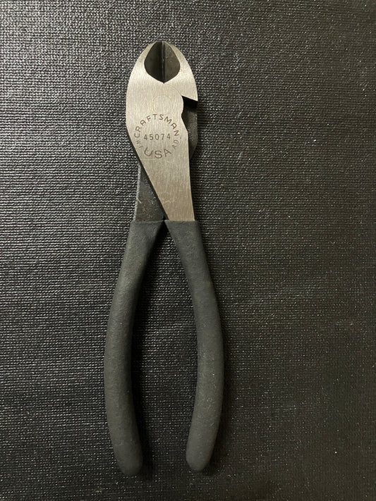 Vintage Craftsman 7” Wide Diagonal Cutter Pliers WF 45074 USA