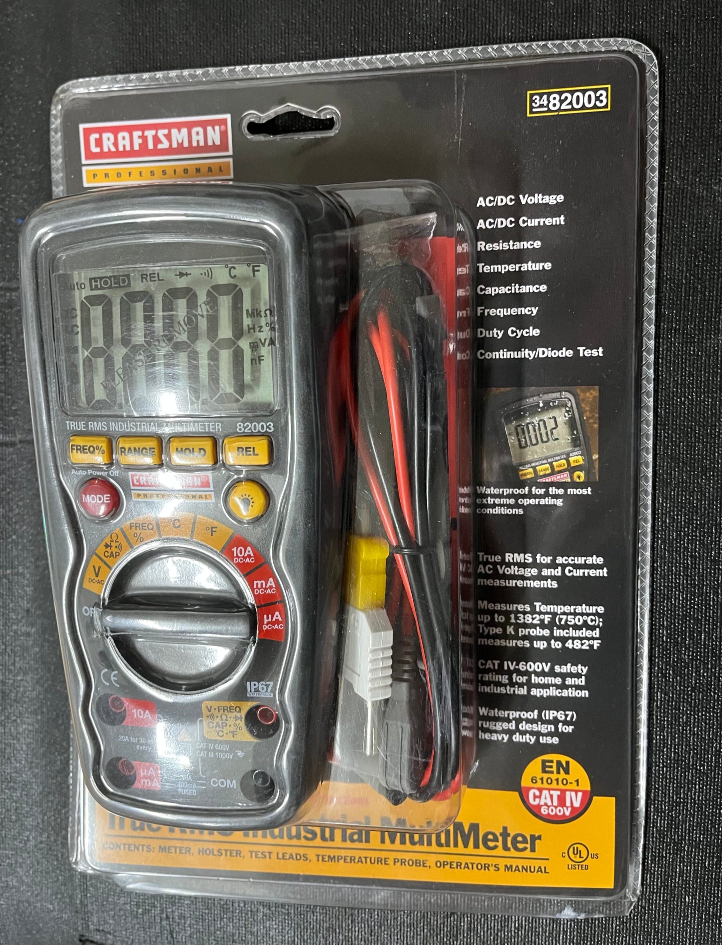NOS Craftsman Professional True RMS Industrial Multimeter 82003 12 Function