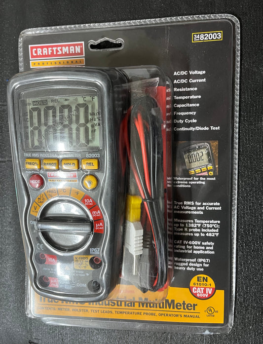 NOS Craftsman Professional True RMS Industrial Multimeter 82003 12 Function
