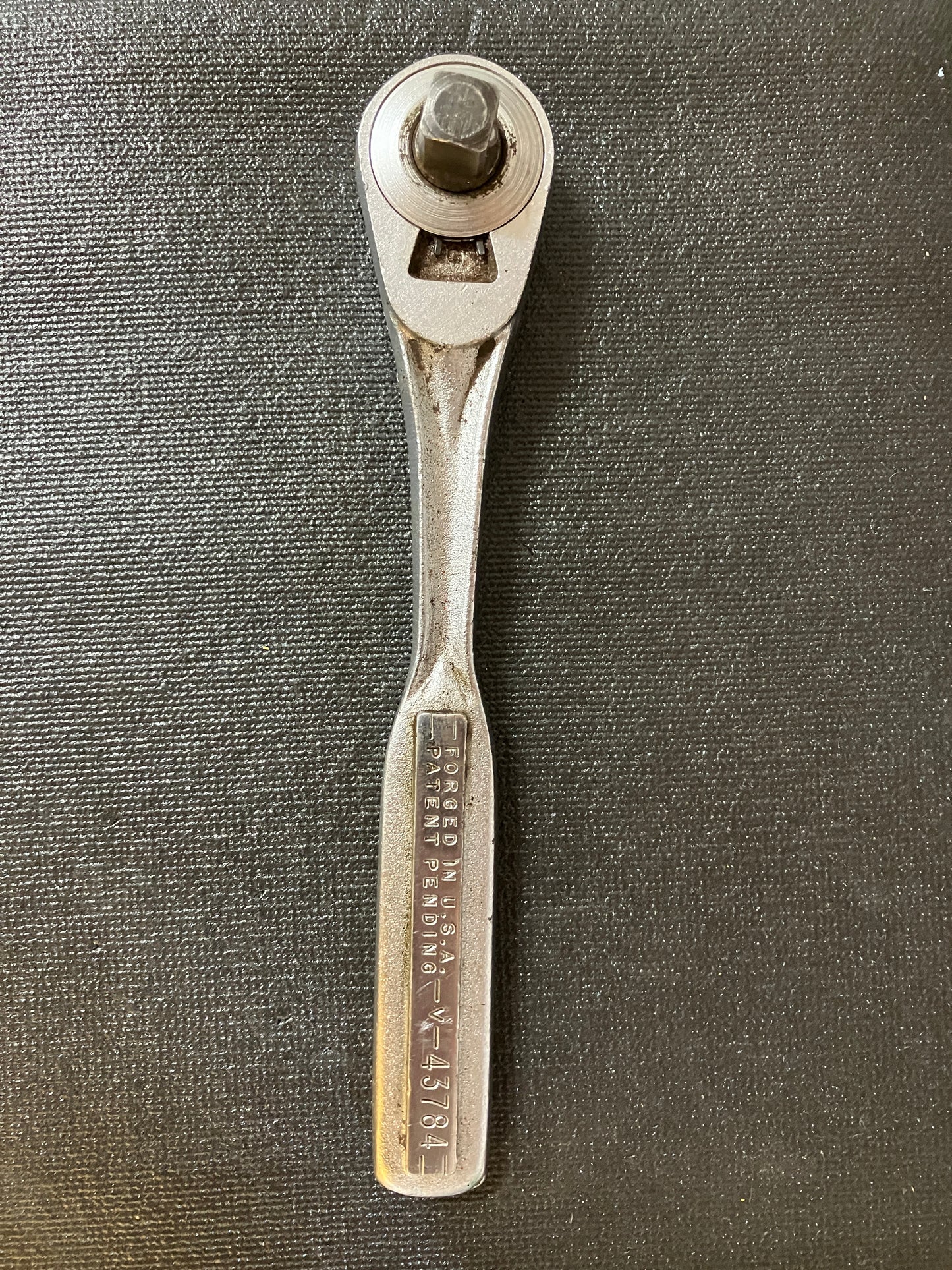 Vintage Craftsman 3/8" Drive Quick Release Ratchet 43784 -V- USA Patent Pending