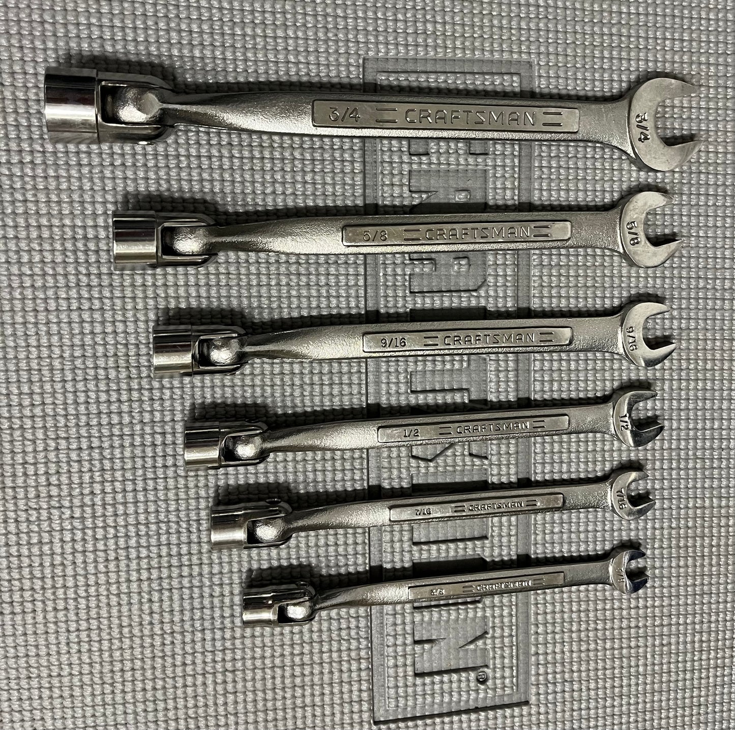 Vintage Craftsman 6pc Saltus Wrench Set -VV- USA