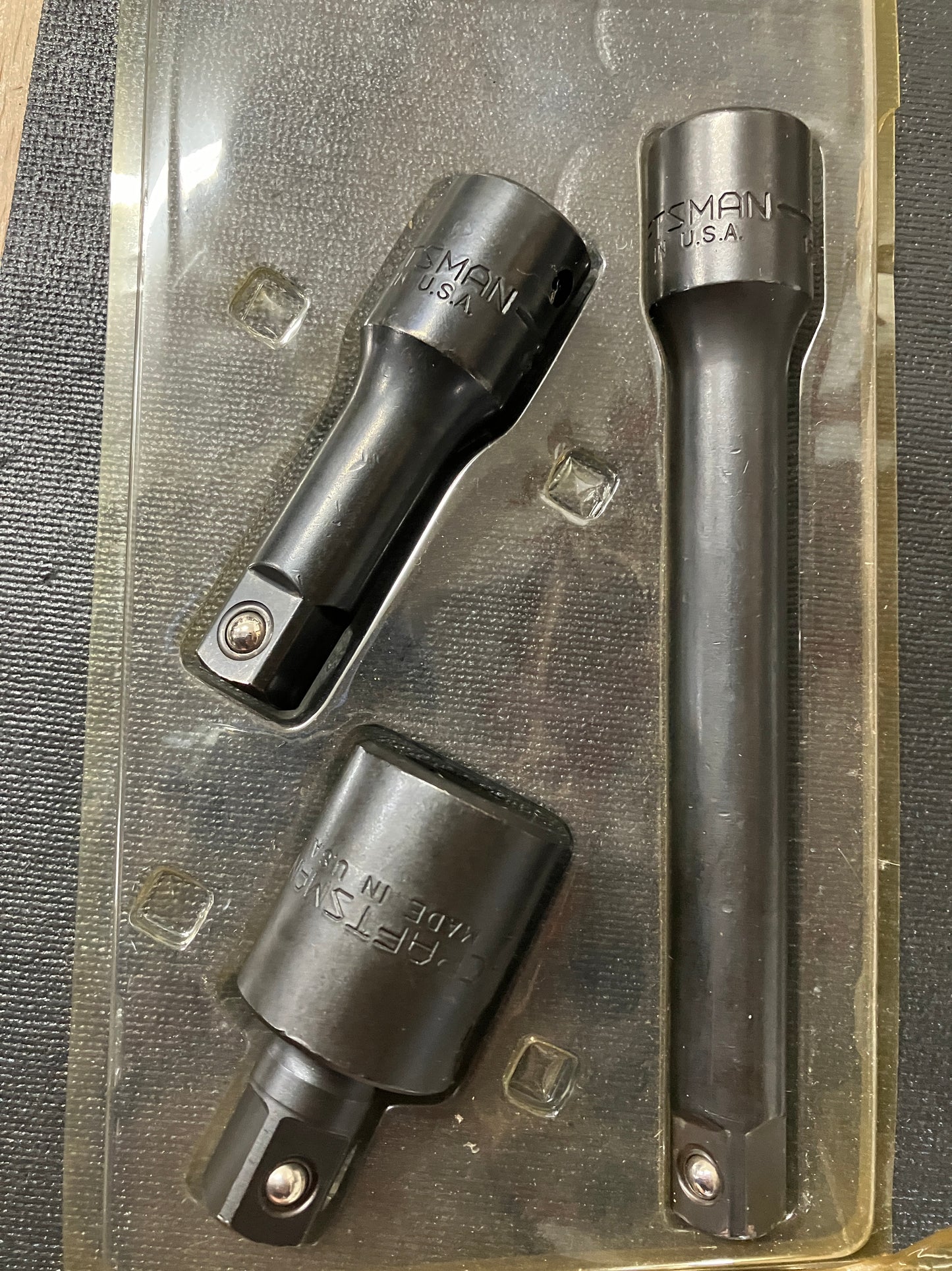 Vintage Craftsman 1/2” Drive 3pc Impact Accessory Kit 15888 USA