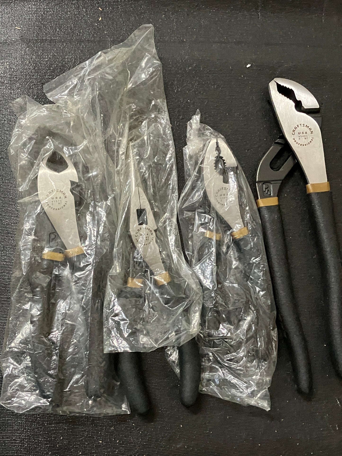 NOS Vintage Craftsman Professional 4pc Plier Set 45193