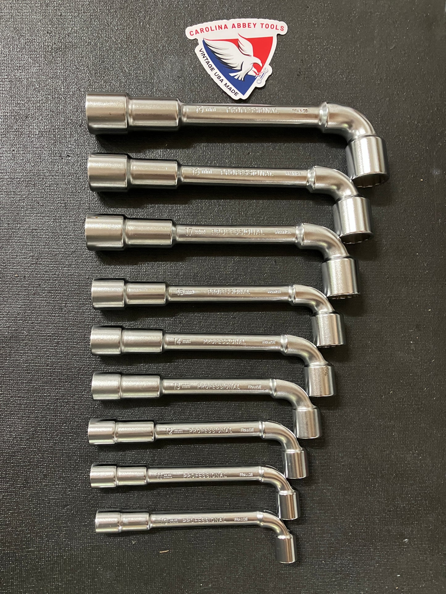 Vintage Craftsman Professional 9pc Angle Socket Wrench Set Metric 34699 France