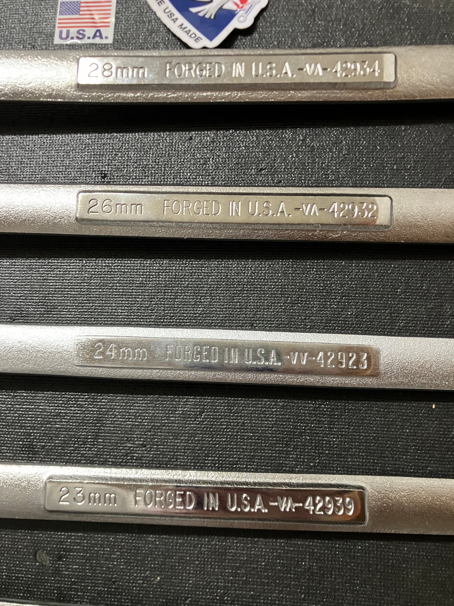 Vintage Sears Craftsman 7pc Jumbo Metric Wrench Bundle 20-24mm, 26mm, 28mm USA