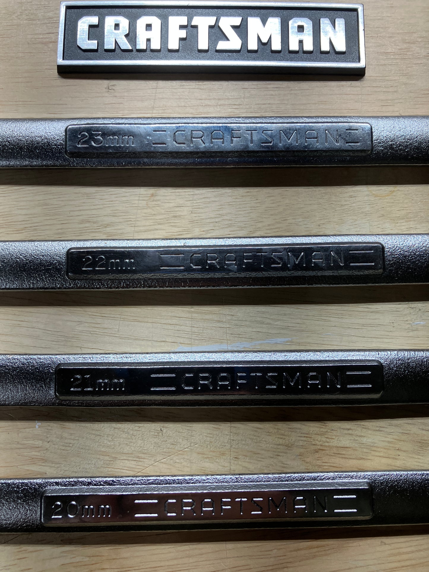 Vintage Craftsman Jumbo Metric Wrenches 4pc 20-23mm USA With Original Stickers
