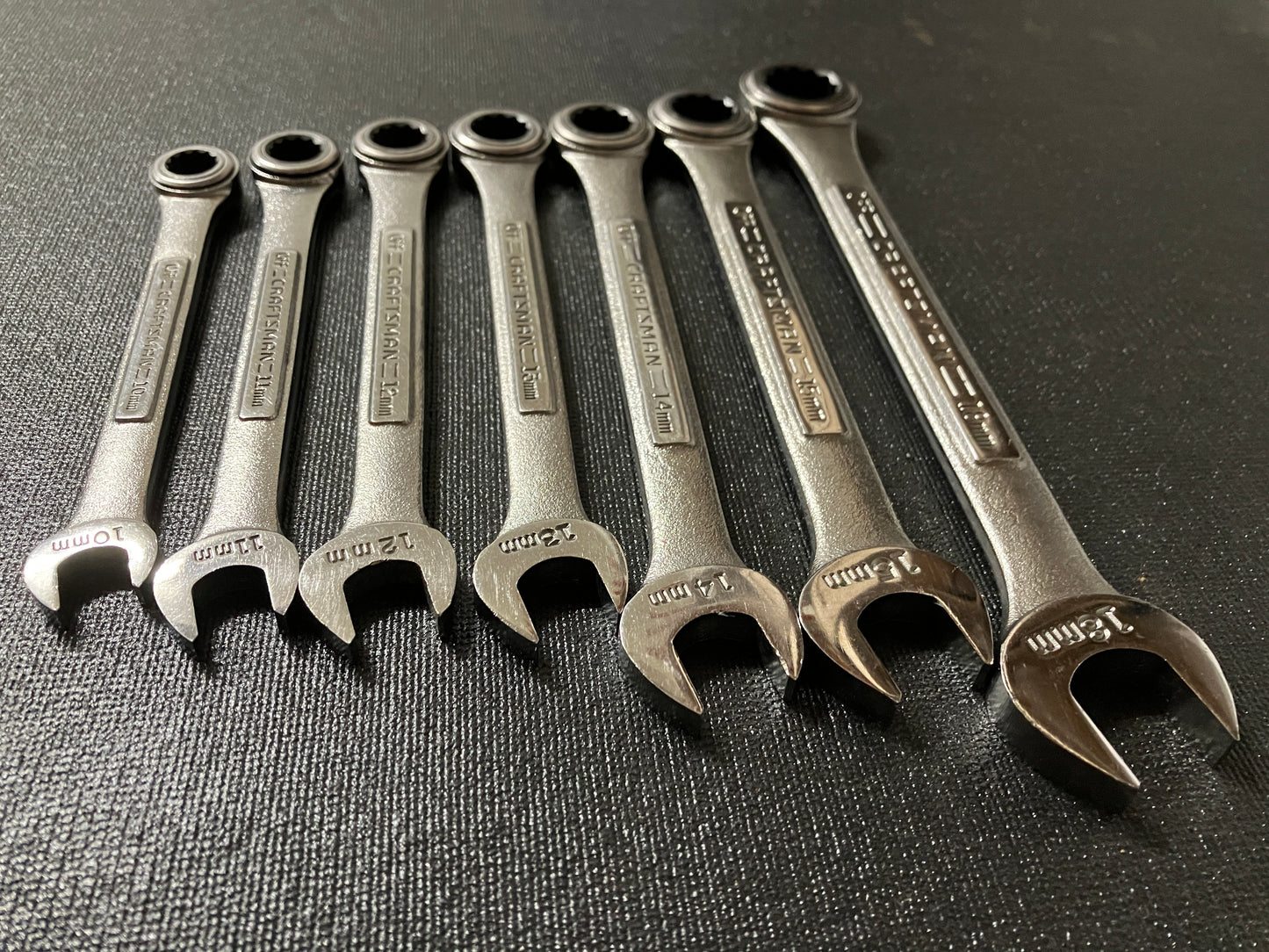 Vintage Craftsman Metric 7pc Ratcheting Wrench Set USA -VA-