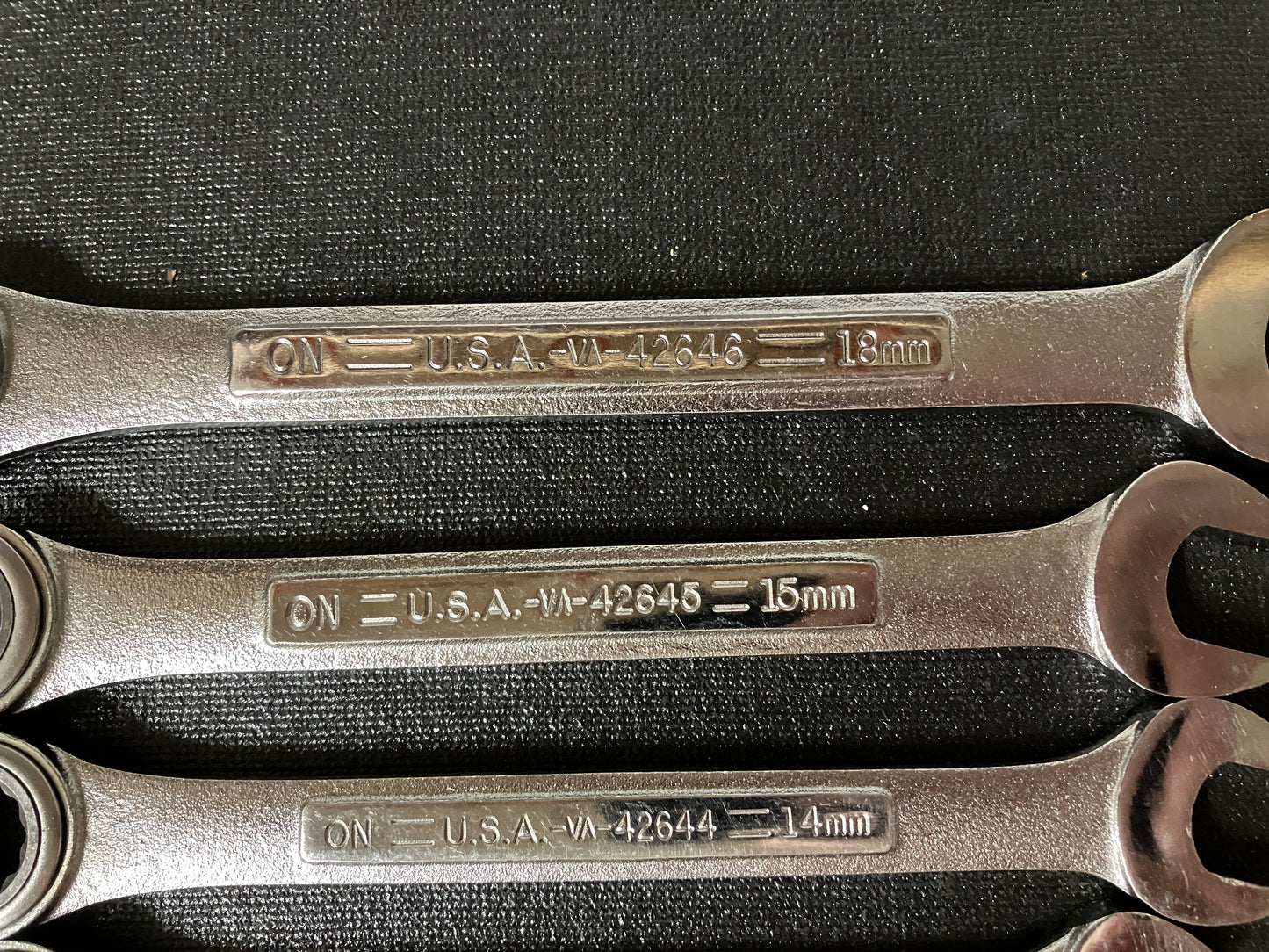Vintage Craftsman Metric 7pc Ratcheting Wrench Set USA -VA-