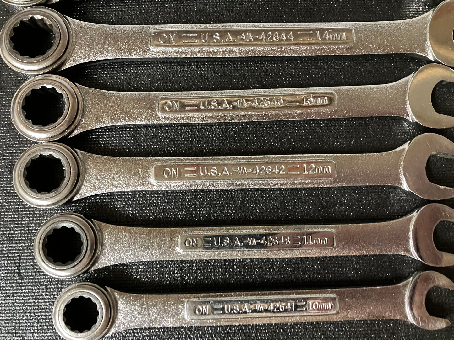 Vintage Craftsman Metric 7pc Ratcheting Wrench Set USA -VA-