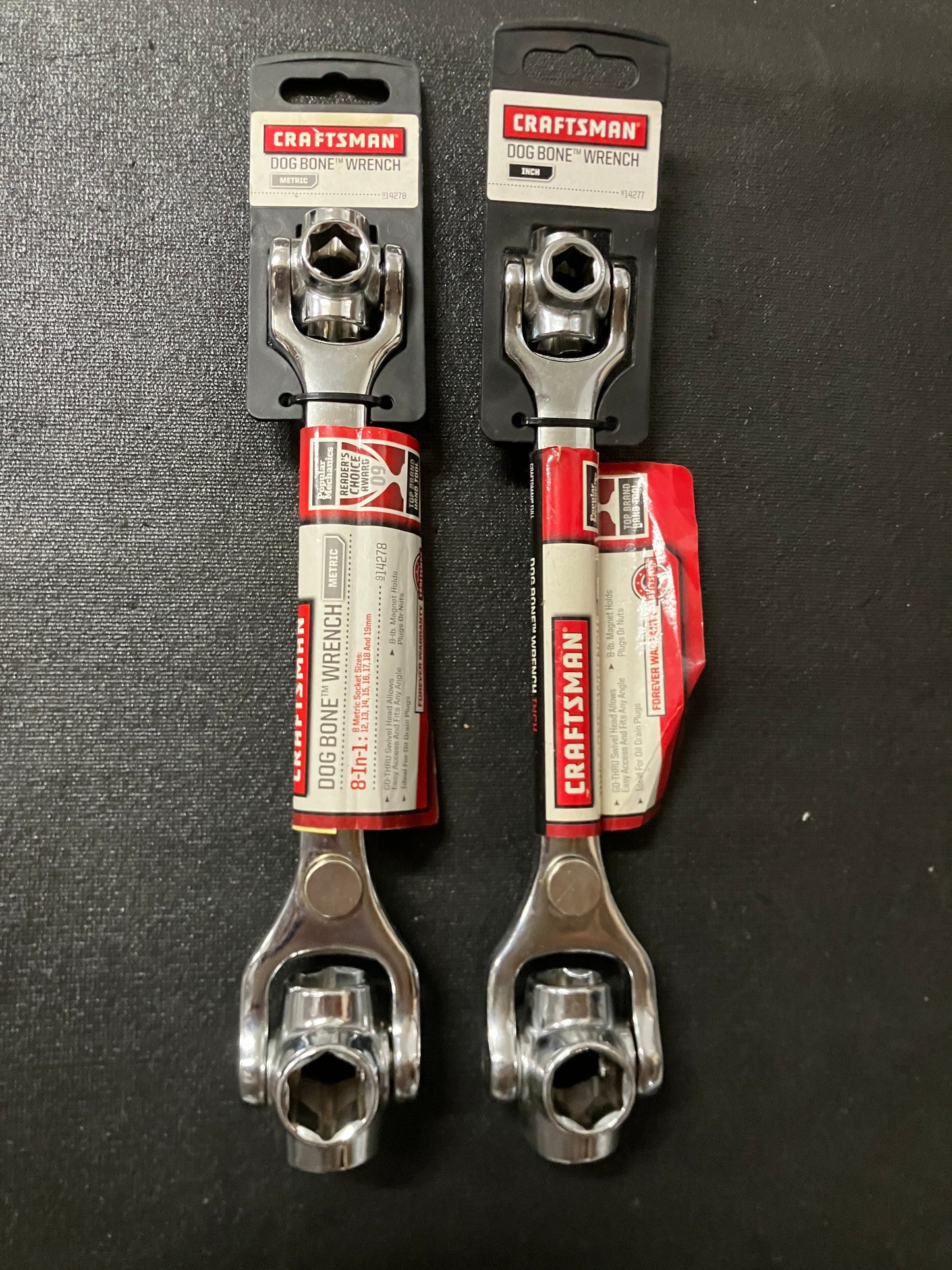 NOS Craftsman Dog Bone Wrench Set Metric & SAE 14277 14278
