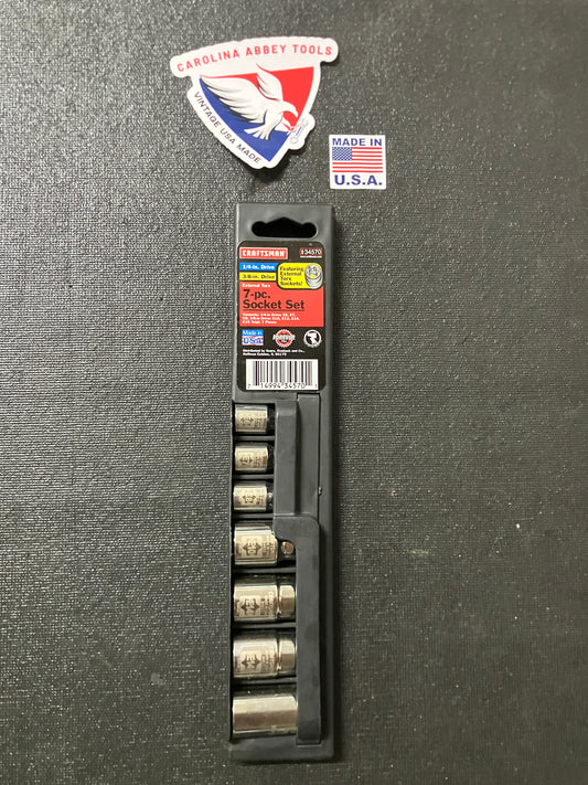 NOS Vintage Craftsman 7pc External Torx Socket Set 34570 USA