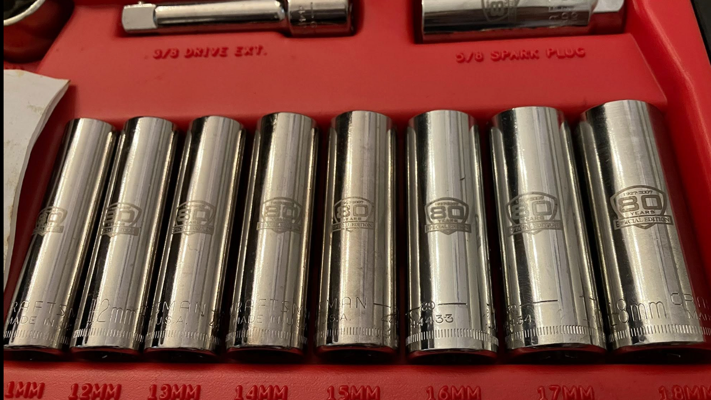 NOS Craftsman 196pc 80th Anniversary Mechanics Tool Set 46196