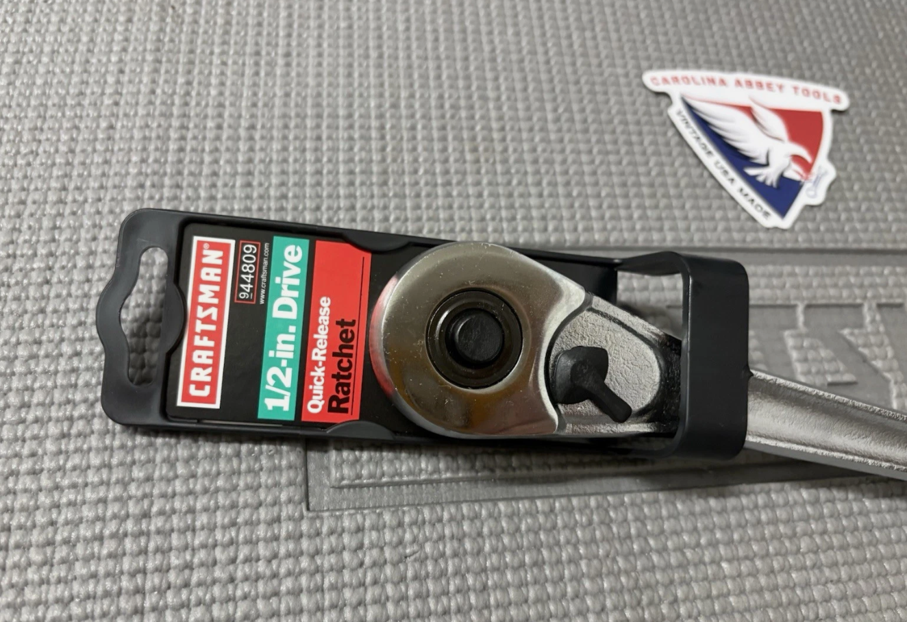NOS Sears Craftsman USA 1/2” Drive Teardrop Quick Release Ratchet 44809 New!