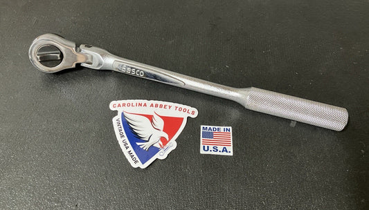 EASCO 3/8” Drive Flex Head RHFT Ratchet 721412 USA Round Head Fine Tooth